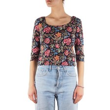 Kenzo Jungle Vintage Womens Flower Print Floral Crop Top Blouse One Size M / L