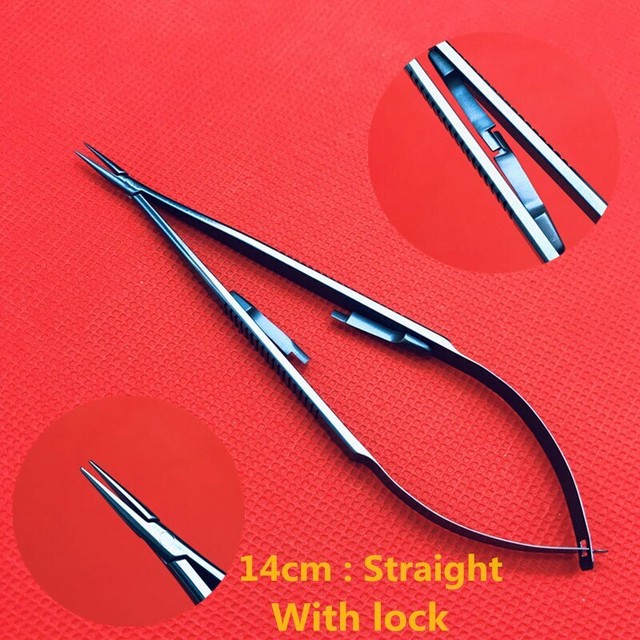 14cm Titanium Needle Holder with Lock Ophthalmology Instrument Surgery Tools eBay