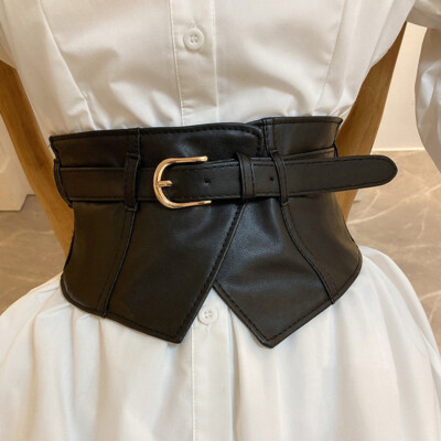 Super Wide Ladies Women Faux Leather Elastic Stretchy Corset  display picture 1