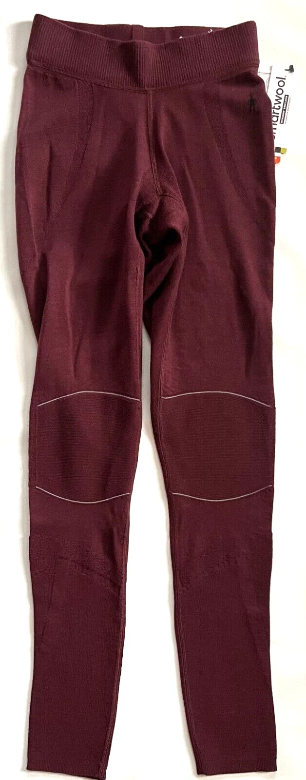 SMARTWOOL Intraknit Thermal Black Cherry Baselayer Wool Leggings Womens S NEW