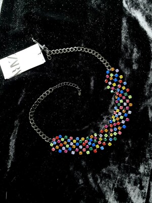 Zara Rhinestone Appliqué Chain Belt s-l400.jpg main image 4