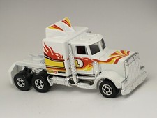 Vintage Hot Wheels Blackwall 1982 White Long Shot Semi Truck #3921 Hong Kong
