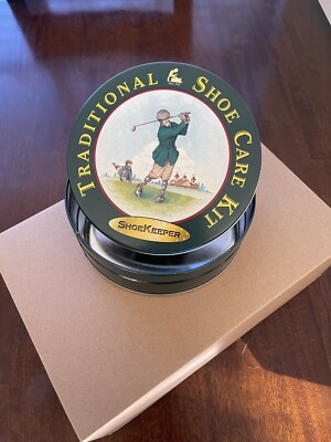 Vintage ShoeKeeper Traditional Shoe Care Kit Tin