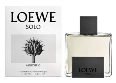 Loewe Solo Mercurio 100 Ml. Eau De Parfum Pour Homme Spray 3.4 Format Antiguo