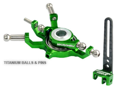 NEW Microheli Precision CNC Titanium X Swashplate with Anti-Rotation Guide