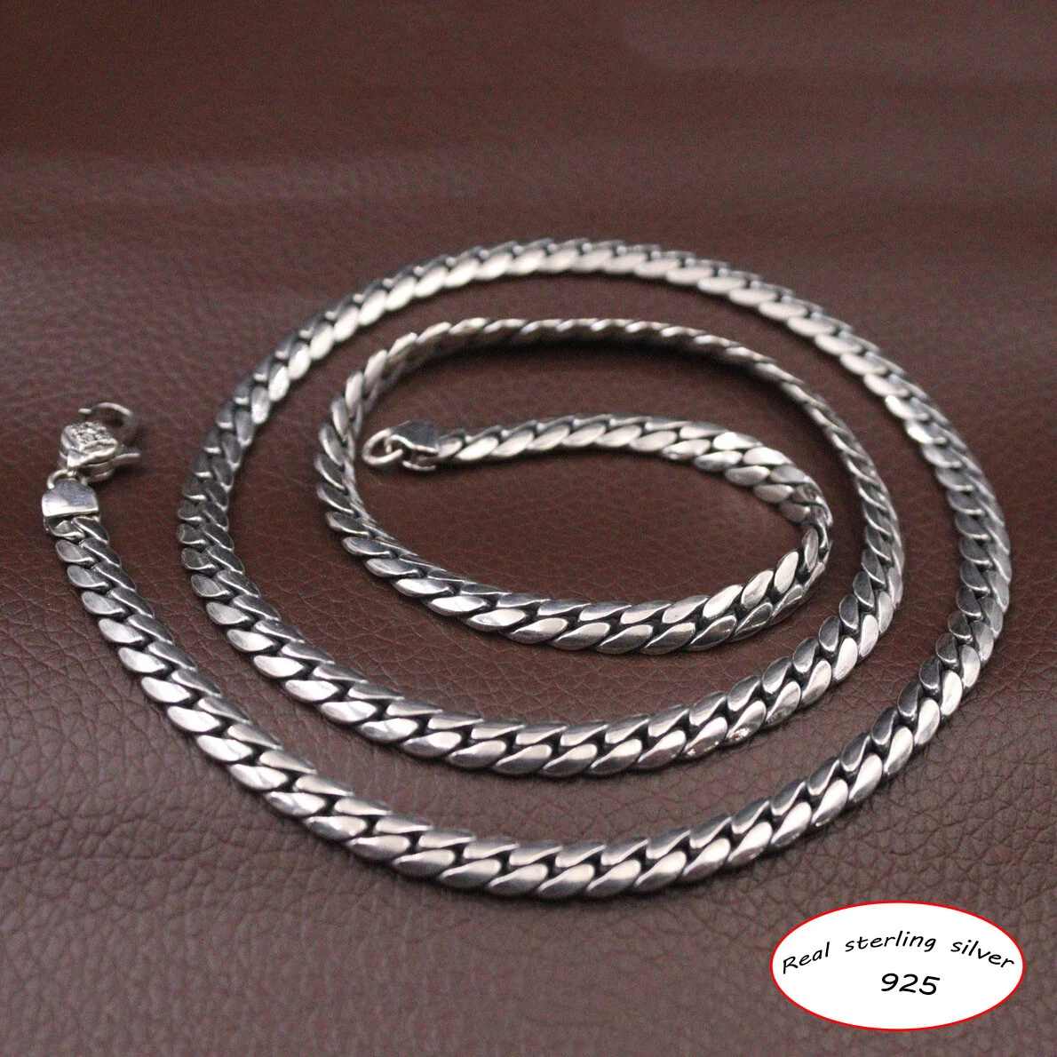 Mens 24 inch silver shop chain necklace