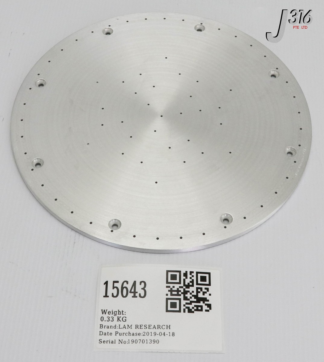 15643 LAM RESEARCH PLATE,LOWER BAFFLE 8