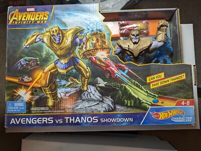 Hot Wheels Thanos Showdown Track Set Marvel Avengers Mattel New Sealed