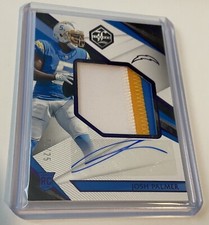 Josh Palmer 2021 Limited Football RPA Rookie Patch Auto /25 Chargers RC 3 Color