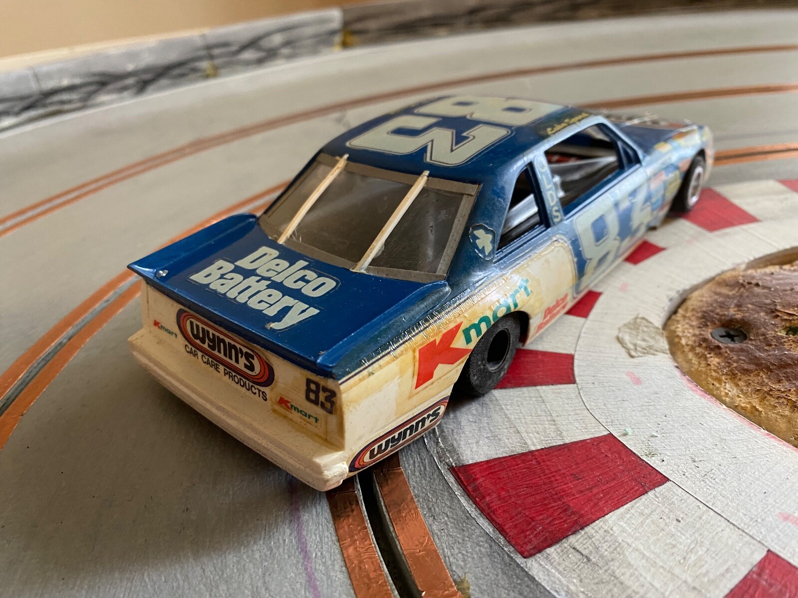 1/24 SCALE Oldsmobile NASCAR hardbody SLOT CAR W/PARMA 1/32 CHASSIS and
