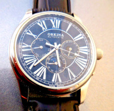 Mtr ORKINA AUTOMATIQUE;DATE,JOUR & PHASE LUNE(MOV REGLAGES A REVOIR)TBE GENERAL