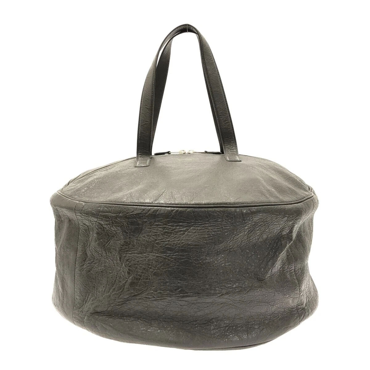 Auth BALENCIAGA Air Hobo L 466809 Gray Leather Boston Bag eBay
