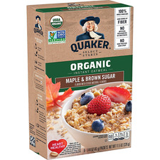 Quaker Instant Organic Oatmeal Maple  Brown Sugar Breakfast Cereal, 8 Packets 6