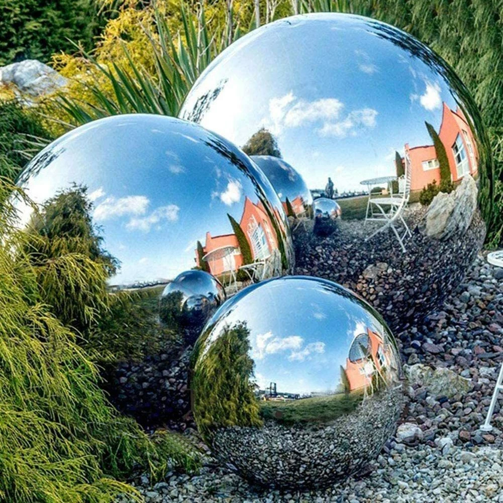 6X Garden Sphere Stainless Steel Mirror Gazing Balls Seamless Reflection  View | eBay