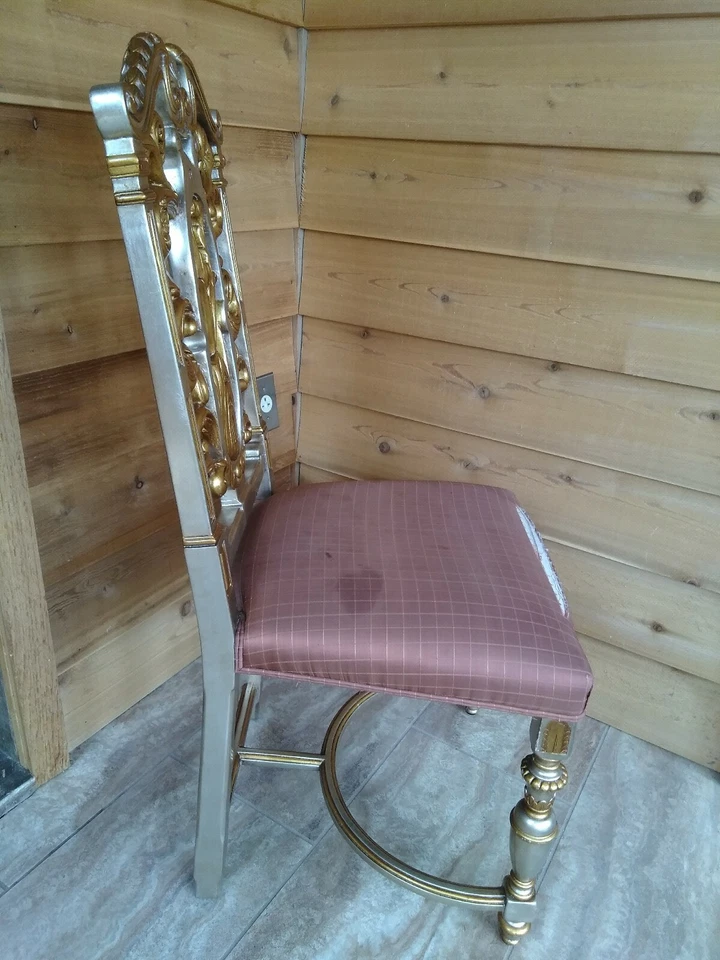 SILLA LATERAL ESTILO REGENCY THEODORE ALEXANDER TALLADA A MANO NOGAL NC Foto 4 de 4