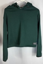 Victorias Secret PINK green Knit Sweater Pull Over Hoodie Size XS