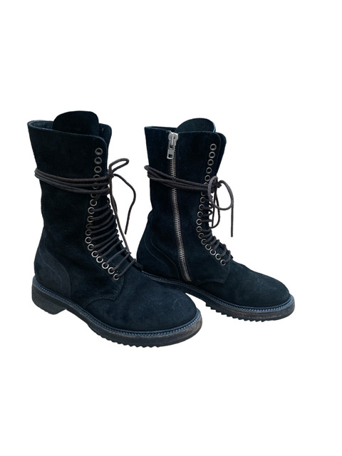 Rick Owens  Black Suede Leather Boots Size 36 US 6