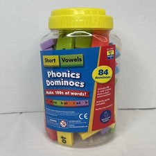 Educational Insights Phonics Dominoes Short Vowel 76 Pieces Incomplete Set