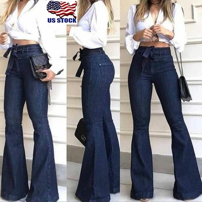 wide leg stretch jeans