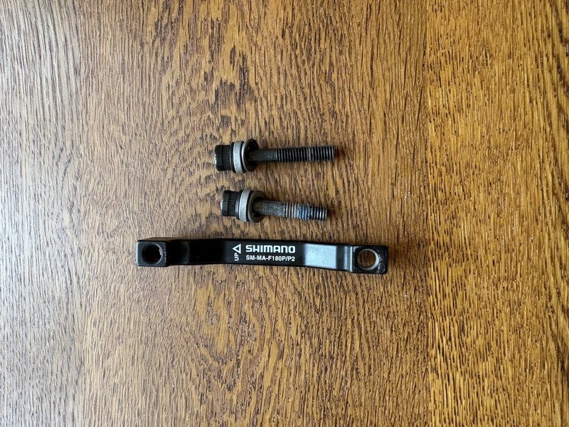 Shimano SM-MA-F180P/P2 Post Mount Disc Brake Adapter Front, 180mm, P/P