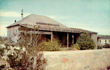 Langtry Texas Judge Roy Bean's Court House VTG Standard Chrome Postcard L3