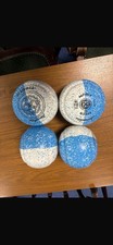 Henselite Tiger II Lawn Bowls Size 4 Duo Blue And White
