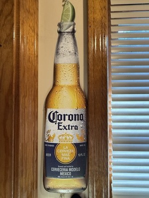 Corona Extra Beer Bottle Sign Tin Wall Hanging Breweriana Decor