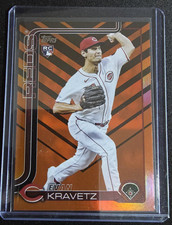 2025 Topps Update Series Holiday Orange & Black Foil - Evan Kravetz #US280