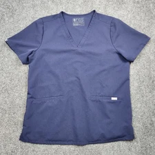 FIGS Scrub Top Womens XL Navy Blue Technical Collection Medical Uniform FW1100