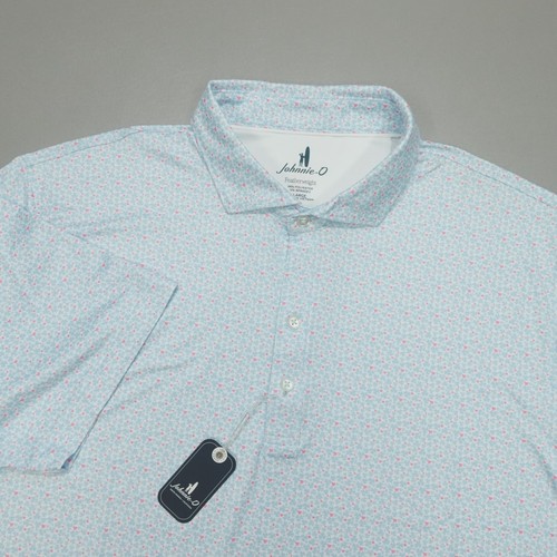 Johnnie-O Men's Kona Four Leaf Clover Featherweight Golf Polo NWT $110