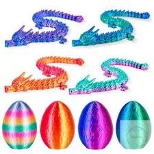 4Pcs 3D Printed Dragon Eggs Mini Dragon Eggs with 8.86inch Dragon Inside 3D Prin