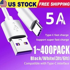 USB Type C Data Cable 5A Fast Charging USB-A to USB-C Charger lot Cord For Phone