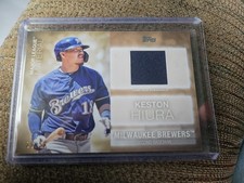 2020 Topps Major League Material Series 2 Keston Hiura #MLM-KH (MEM) Gold /50