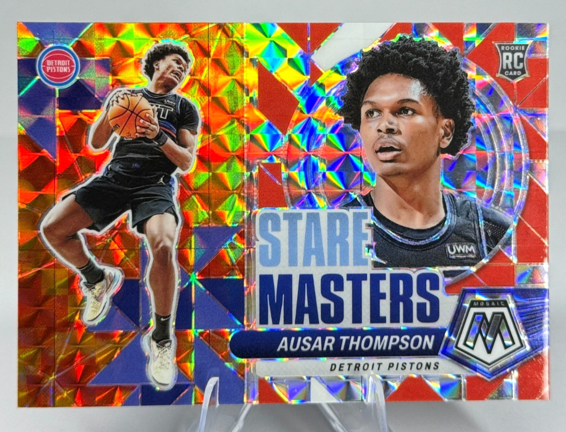 2023-24 Panini Mosaic Ausar Thompson (RC) #2 Stare Masters Prizm Mosaic Detroit 