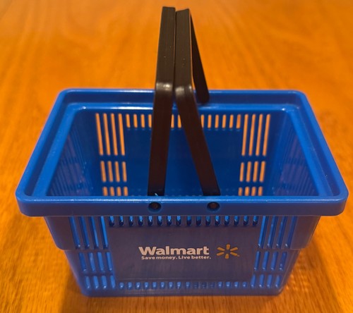 Mini Walmart Basket doll-sized with logo exc