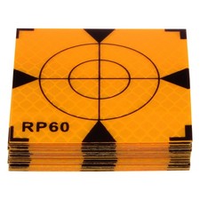 20 Pcs Reflector Target Sheet 60mm Self-adhesive Reflective Survey Target Yellow