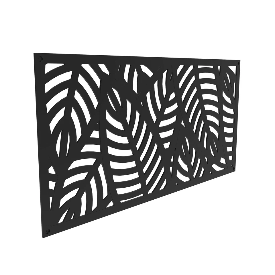 2'x4' Sanibel Decorative Screen, Black - Image 2 of 4