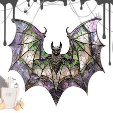 Bat Dream Catcher Halloween Suncatchers Acrylic Bats Colorful Hangable Decor