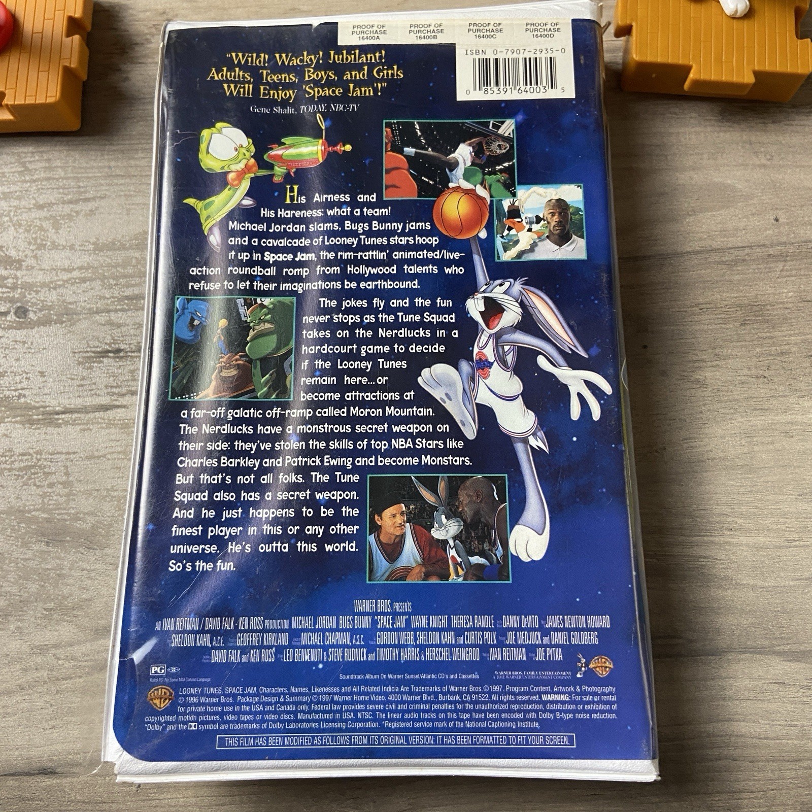 VTG Space Jam VHS Michael Jordan, Lot includes McDonald’s Looney Tunes Figurines thumbnail 3