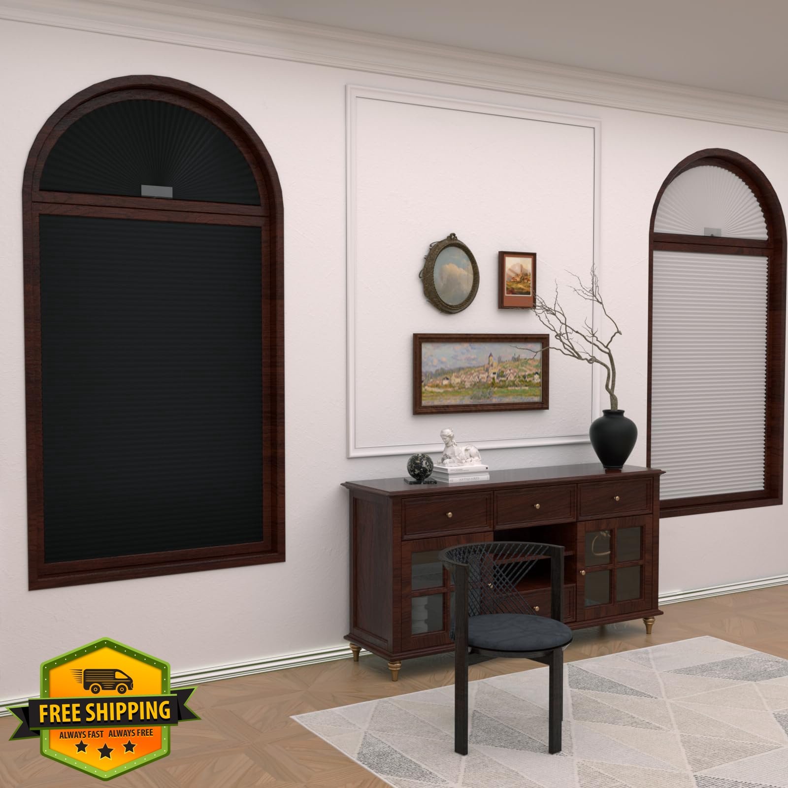 48"x24" Half Circle Blinds