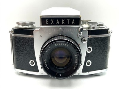 Ihagee Dresden Exakta Varex IIa mit Prisma + Exaktar 55mm f/1,7 Kit Set Analog