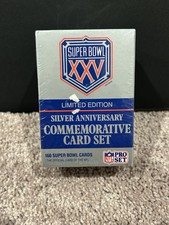 Super Bowl XXV Limited Edition Commemorative Card Set. 160 Cards, Sealed Box
