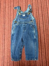 BABY INFANT VINTAGE 90S GUESS JEANS USA BLUE JEAN DENIM BIB OVERALLS 18 MONTHS