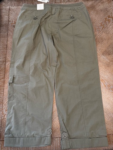 Neu mit Etikett Chico’s Hose grün Größe 2,5 Rollsaum Taille 34” Schrittlänge 25” Taschen hoher Bund - Bild 5 von 6