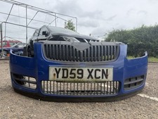 Skoda Fabia 2009 Front Bumper Complete With Grill & Covers In Blue
