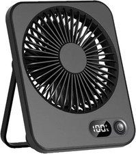 Portable Small Mini FAN Rechargeable Desk Fan Quiet 5 Speed Table Cooling Fan UK