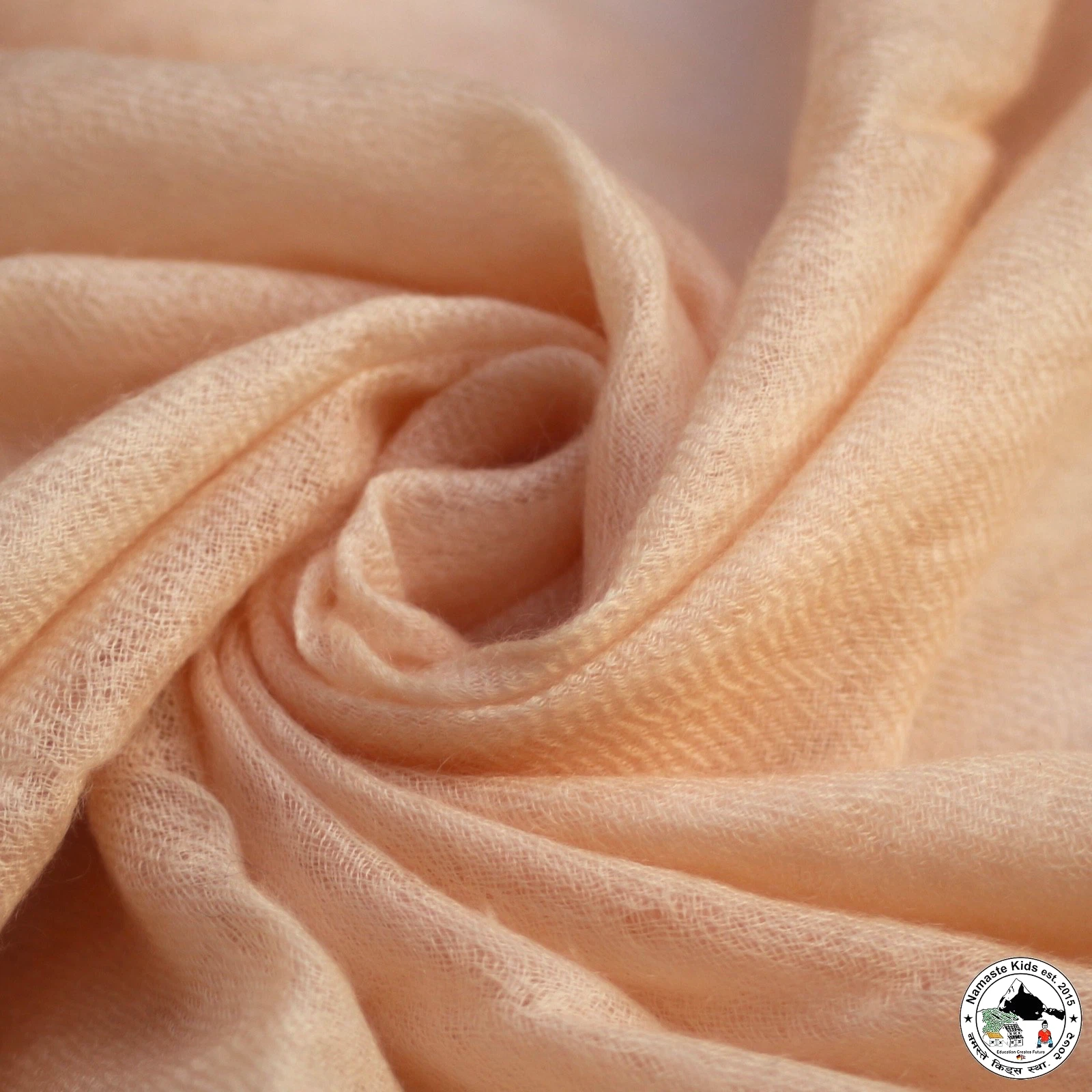 Handwoven Kashmir Pashmina Shawl "Shivlinga" Pink - Lightweight, Neck Warmer