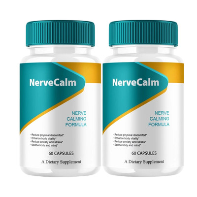 2-Pack Nerve Calm Capsules, NerveCalm Max Strength Advanced Formula-120 Capsules