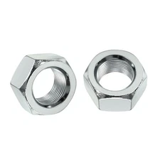 2pcs Hex Nuts - [1"-14] Carbon Steel Grade 8 Hardware Nuts, Blue-white