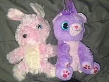 MOOSE TOYS 2019 Lot of 2 Purple Sparkle Scruff A Luvs PANDA Bear 9" and PinkDog 